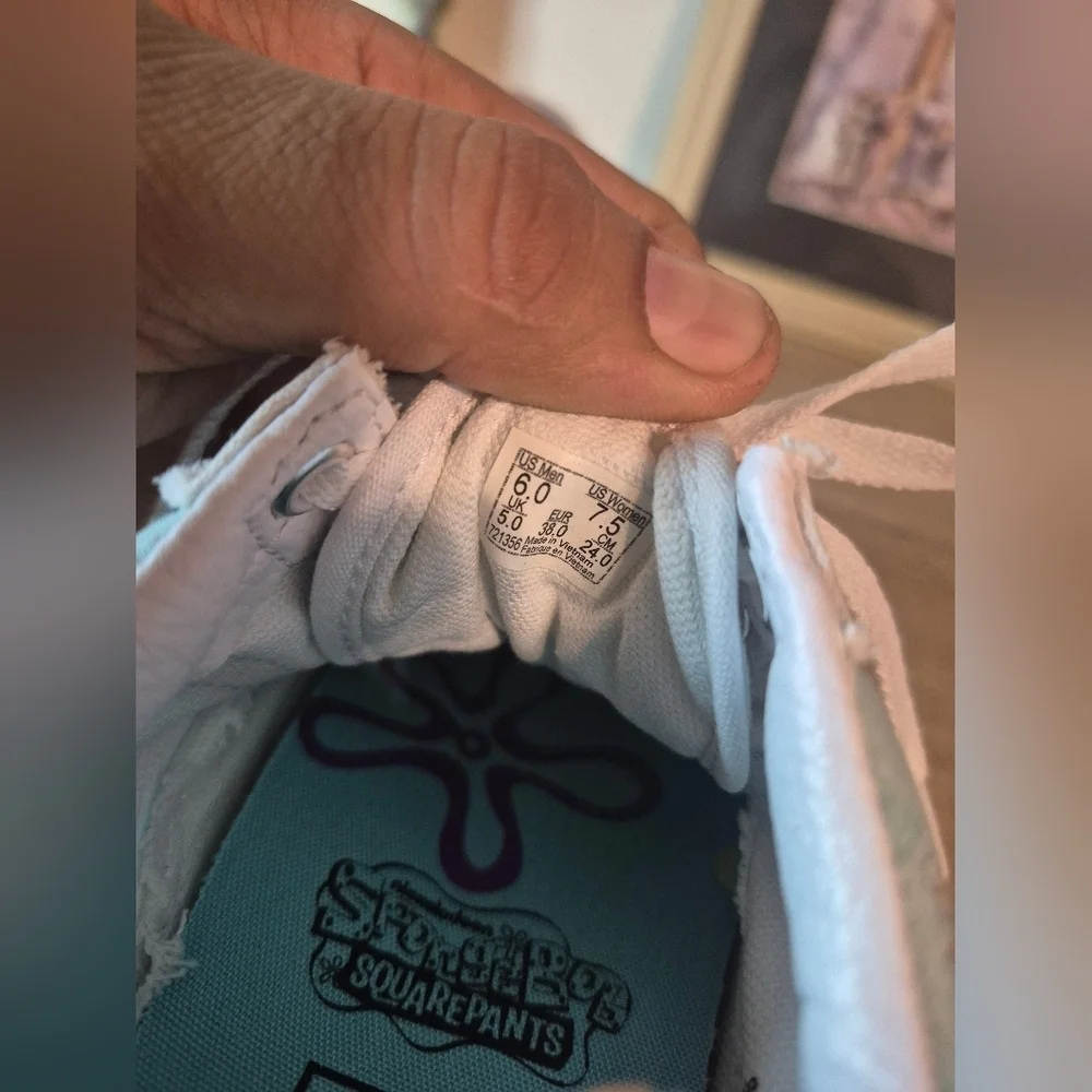 Vans Aqua and White Women's Sneakers